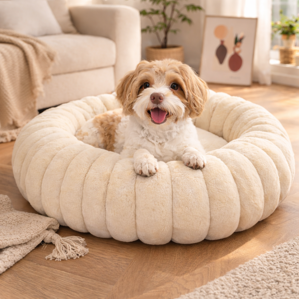 Beruhigendes Donut Hundebett – Erstklassiges Anti-Angst-Hundebett