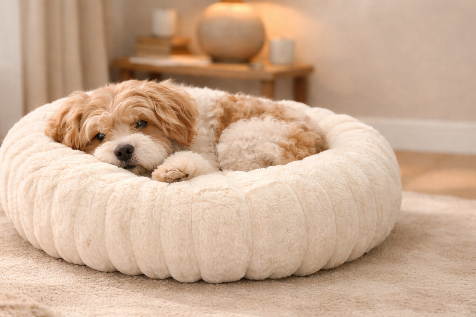 Beruhigendes Donut Hundebett – Erstklassiges Anti-Angst-Hundebett