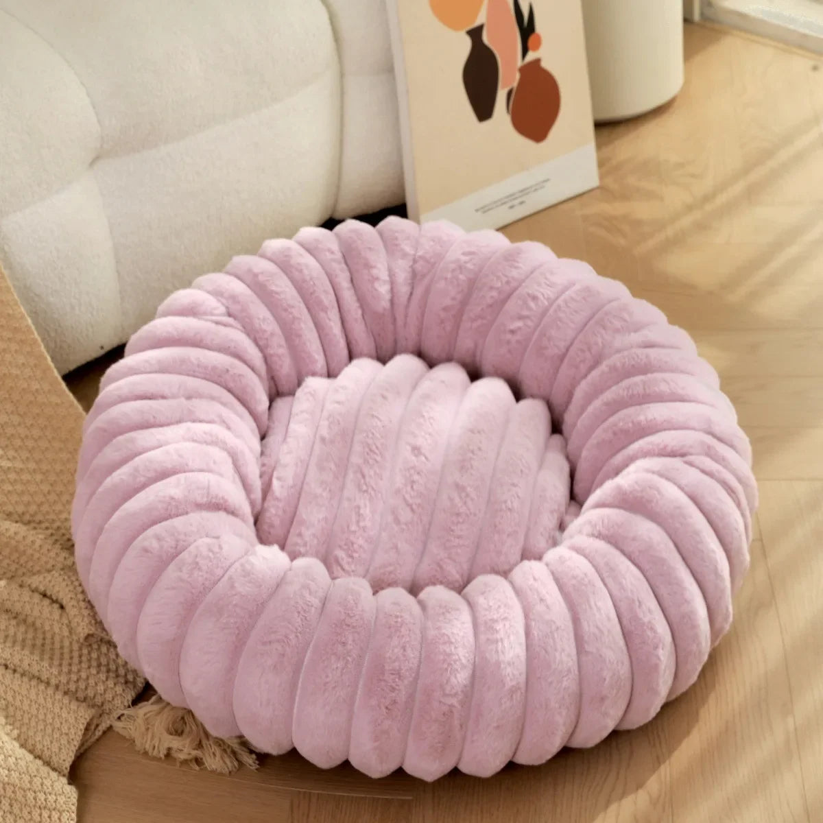 Beruhigendes Donut Hundebett – Erstklassiges Anti-Angst-Hundebett