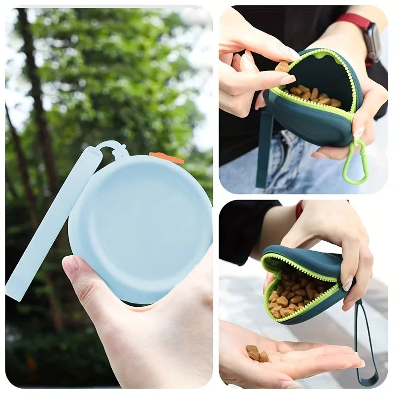 Minimalistische, wasserdichte Leckerli-Beuteltasche aus Silikon