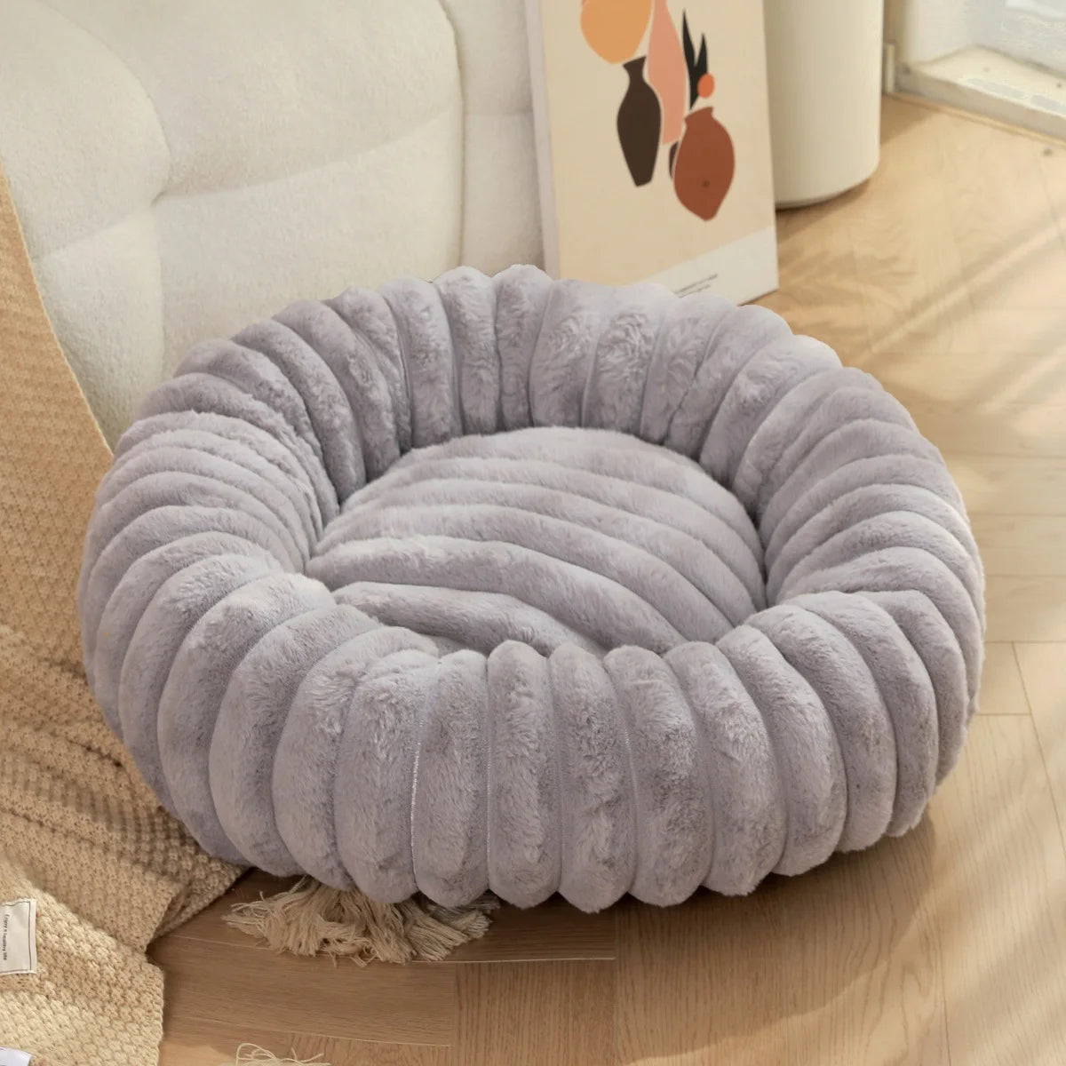 Beruhigendes Donut Hundebett – Erstklassiges Anti-Angst-Hundebett