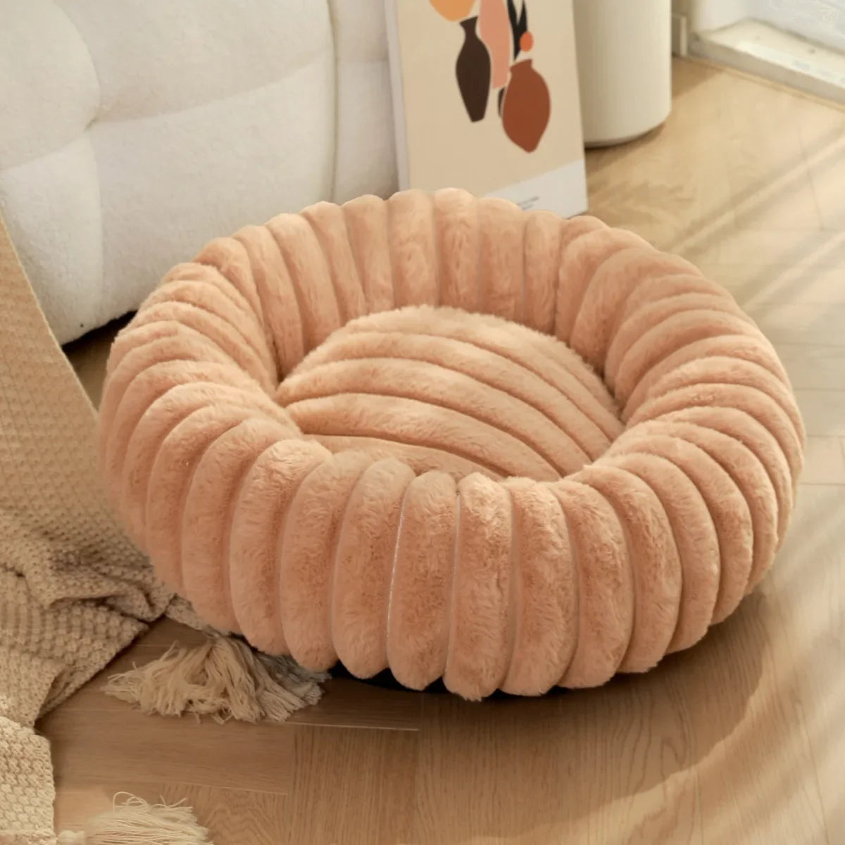 Beruhigendes Donut Hundebett – Erstklassiges Anti-Angst-Hundebett